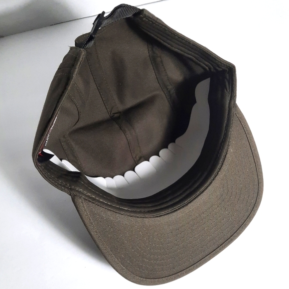 NEW Miami Hurricanes U Logo 5 Panel Camper Strapback Hat DARK OLIVE GREEN - Picture 4 of 5